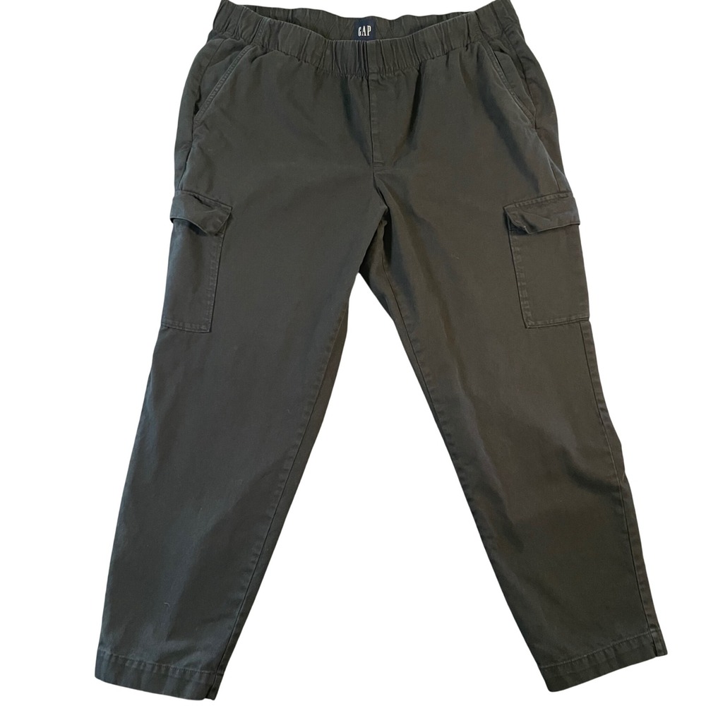 Gap Men's Cargo Pants‎ Size XL Black Pull On Casual Athleisure Comfort